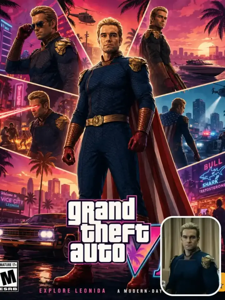 GTA VI Style Character Poster AI Prompt